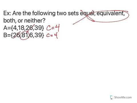 Determine if two sets are equal or equivalent (or neither!)