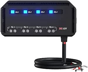 4 Way Fuse and Relay Box Quick Wiring 12V 20A with LED Indicator for Motorcycl