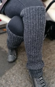 Wool Knit Leg Warmers: Long Ribbed Boot Cuffs, Winter Warm-up - Etsy
