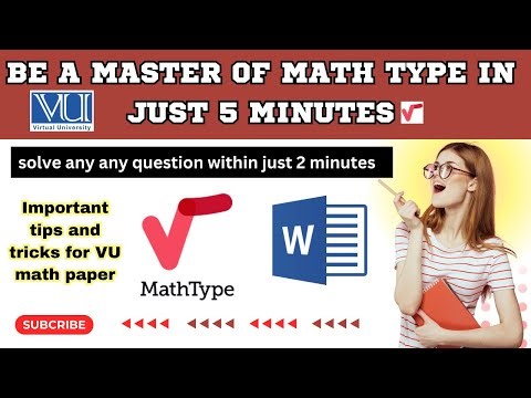 How to use Mathtype in VU Exam | Math Question Solving in VU Examination Software | Copy Paste Trick