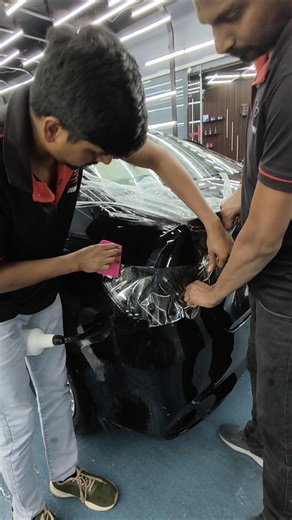 Paint Protection film installation on new car #ppfprotection #automobile #glossandshine