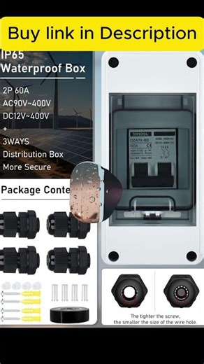 DIHOOL AC DC Circuit Breaker with IP65 Din Box