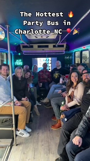The best party bus in charlotte nc! Elevate your night out with a party bus rental #charlotte #clt #fyp