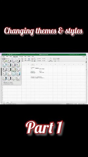 How do I change my theme in Excel? #exceltricks #exceltips #excel #exceltutorial #excel