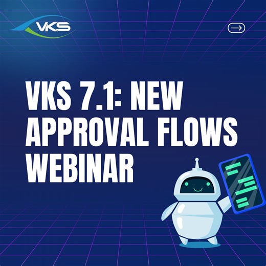 VKS App on Instagram: "Join our webinar on February 26th, 2026 at 10 AM to see how sequenced reviews, reusable approval groups, and centralized flow management make the approval process quicker and more flexible, regardless of how many sites you manage ➡️ bit.ly/4a8tE0q VKSapp #Webinar #ManufacturingSoftware #DigitalTransformation #WorkflowAutomation #ApprovalProcesses #OperationalExcellence"
