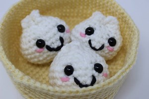 Bao Dumpling Amigurumi Crochet Plushie Pattern With Basket - Beginner Friendly PDF - Etsy Australia