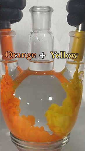 Orange + Yellow = AMBER 🧡✨ #shorts #colors #trending #satisfying #relaxing #new #ytshorts #yt #4k