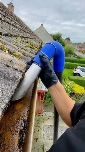 Gutter Cleaning Made Ridiculously Easy #tools #diy #satisfying