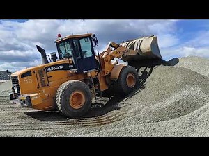 Wheel loader. Work in a concrete plant