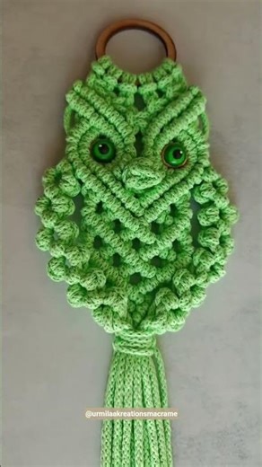 Macrame Owl Wall Hanging 🦉 || home decor #youtubeshorts #shorts #diy