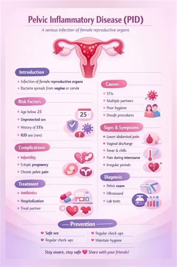 Pelvic Inflammatory Disease (PID) explained | Causes, Symptoms, Treatment & Prevention #viralshorts