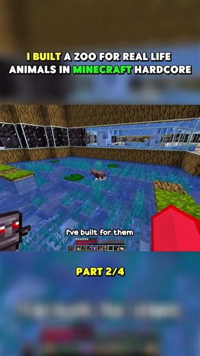 I Built A Zoo For Real Life Animals In Minecraft Hardcore I Part 2 I #Minecraft #minecraftchallenge #challenge #luchino #yt