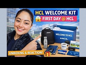 Unboxing My HCL Welcome Kit 💻 | First Job Experience | HCLTech Joining 2025-26| First Day Onboarding
