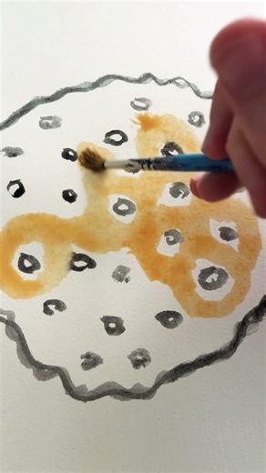 Chocolate Chip Cookie watercolor drawing