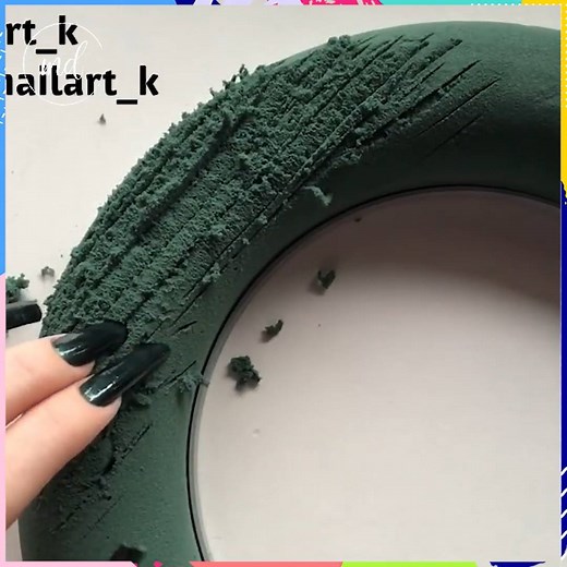 ASMR scratching with long natural green nails By: @nailart_k | MetDaan Nails