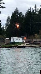 WATCH: Wow! Transformer explodes in a North Lake Tapps, Wash. neighborhood during a wind storm on Wednesday. (Video courtesy: Heather Benedict) DETAILS: http://bit.ly/2xQVGwO | KOMO News