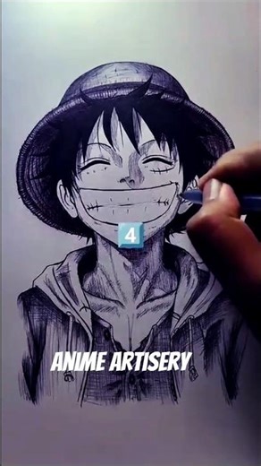 Drawing Luffy 🔥 Real face 😈 !! #luffy #onepiece