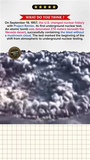 The First Underground Nuclear Test That Changed History ☢️ | Project Rainier #shorts