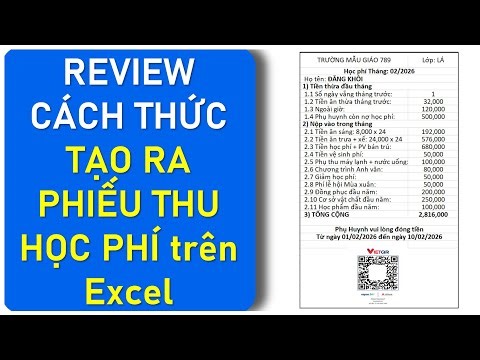 Review Cách Tạo PHIẾU THU HỌC PHÍ chỉ trong 10 phút