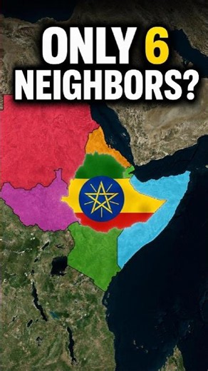 6 Countries Bordering Ethiopia 🌍 #ethiopia #mapping #geography