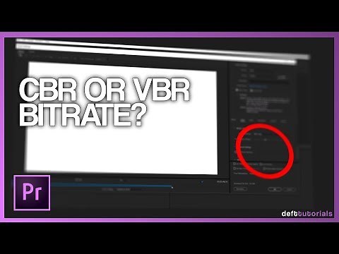 CBR or VBR Bitrates? Adobe Media Encoder CC/CS6 Tutorial