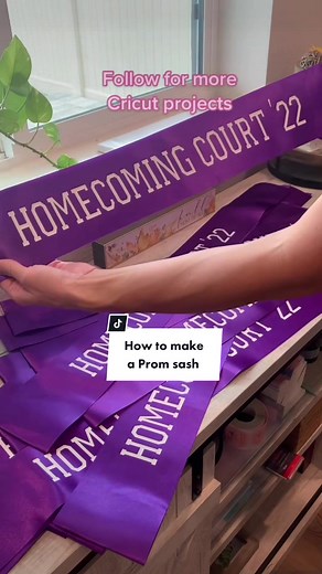 How to Make a Prom Sash with Cricut Machine and HTV