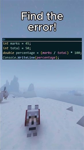 Can YOU find the error in this simple C# math? 🧐 #programming