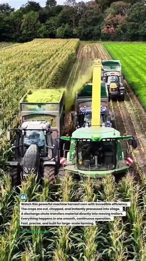 Corn Silage Harvest Machine in Action! #farming #agriculture #harvest