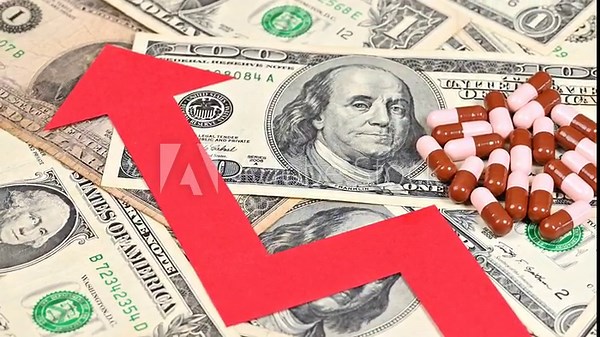 Pharmaceutical inflation. Concept of increasing prices for prescription medicine and healthcare services