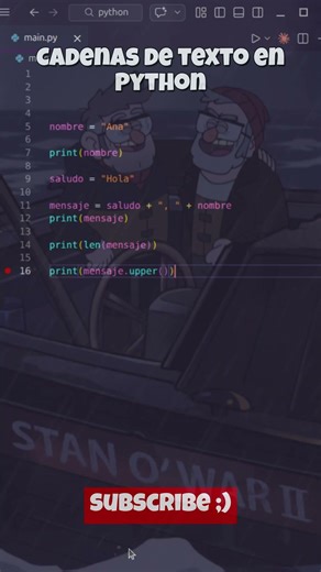 LAS CADENAS EN PYTHON | STRINGS EXPLICADOS FÁCIL #python #coding #algoritmo