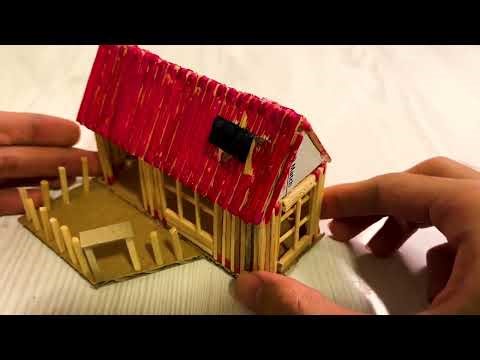 Miniature match house | how to make miniature match house for fire?