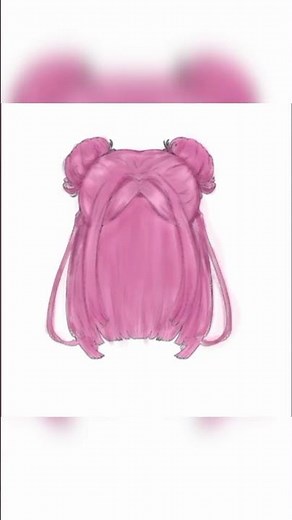 Anime Hair Tutorial: Pink Odango Hairstyle #fypシ゚viral #ibispaintx #foryou #art #drawing #artfyp