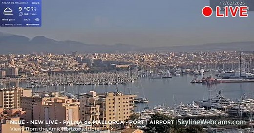 【LIVE】 Live Cam Panorama of Mallorca | SkylineWebcams