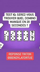 3.1K views · 26 comments | Test IQ: Serez-vous trouver quel domino manque en 20 secondes ? | QI Challenge | Facebook