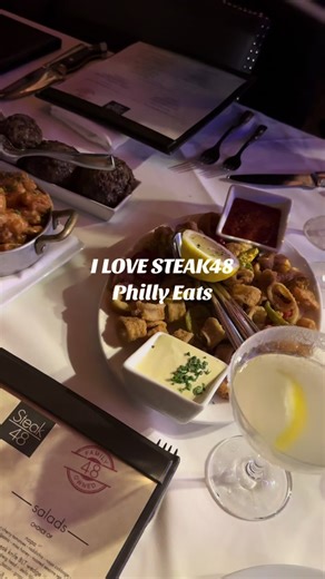 Ambiance & Food 9/10 Steak48 really never disappoints #TheGreedyRealtor #datenight #PhillyEats #FoodieFinds #HiddenGems #AmbianceGoals #PhillyAdventures #ExplorePhilly