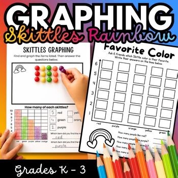 Skittles Rainbow Graphing Worksheet St Patricks Day Math Sorting Counting Pack