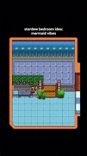 Mermaid inspired Stardew Valley bedroom design