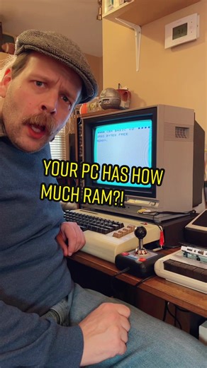 #stitch with @tomwhifi So slightly more RAM than my Commodore Vic 20, home computer from 1980 #retrocomputer #PC #pcbuild #gaming #80s #tech