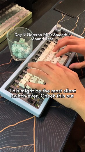 Looking for a silent switch? Check out the Gateron Mint Smoothie! A silent linear switch from Gateron :D #mechanicalkeyboard #typingasmr #techtok #mechanicalswitches | Kurdtbro Switches