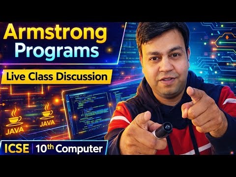 Armstrong number program in java by YP Computer Classes | ICSE 10th