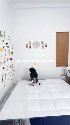 upgrade kasur yang lebih besar 😍 spill detail kasurnya disini @haul__bywaa🌷 #roomdecor #dekorasikamar #kamaraesthetic #kasurspringbed