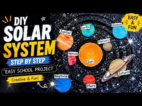 DIY Solar System Model 🌞🪐 | Easy School Project | Step-by-Step Tutorial