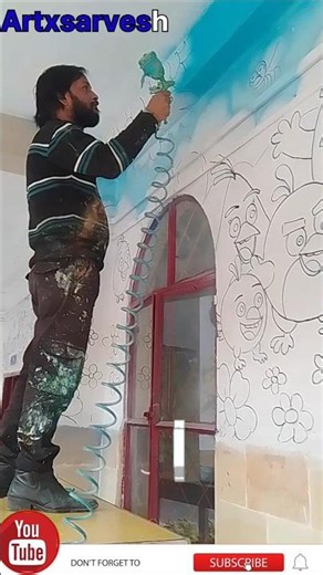 Are Spray Wall Painting Shorts Worth It? Expert Opinion#youtubeshorts #artxsarvesh