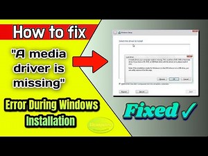 How To Fix? A media driver your computer needs is missing windows | Easy Way To Fix