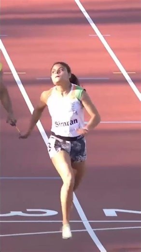 Indian Girl Wins Gold 🥇 | Simran Amazing Speed #shorts#ytshorts #athletics