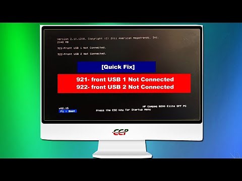 [Fixed] 921-922 Front USB Not connected