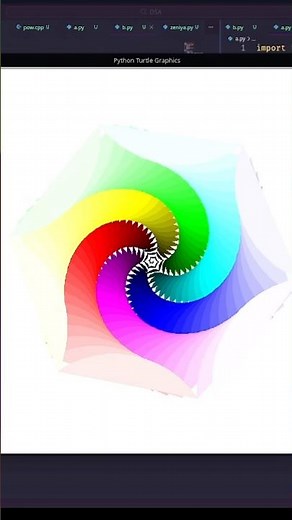 I Built This Beautiful Art Using ONLY Python Code! 🐢💻 #coding #python