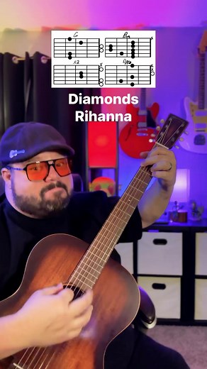17K views · 298 reactions | Diamonds by Rihanna Guitar Tutorial! Rihanna DIFF #rihanna #diamonds #diamond #diffeyewear #guitar #guitarra #guitare #music #musica #chevansmusic #musician #guitartutorial #acousticcover #learnguitar #musicteacher #guitarlessons #guitarteacher #guitarist #easy #beginner #chords #guitarchords #FacebookReelsContest | Chas Evans | Facebook