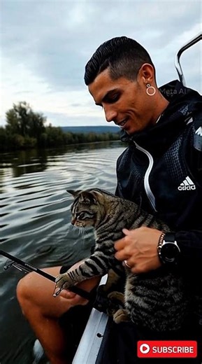 CR7's Unexpected Fishing Buddy! 🎣 You Need to See This! #shorts #viral #cr7 #cristianoronaldo