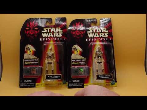 Action Figure Review of Star Wars Episode 1 Battle Droid Action Figure and Comm Tech Reader